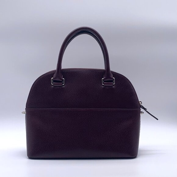 Kate Spade Deep Plum Pebbled Leather Carli Grove Street Satchel Crossbody Bag - Picture 2 of 11